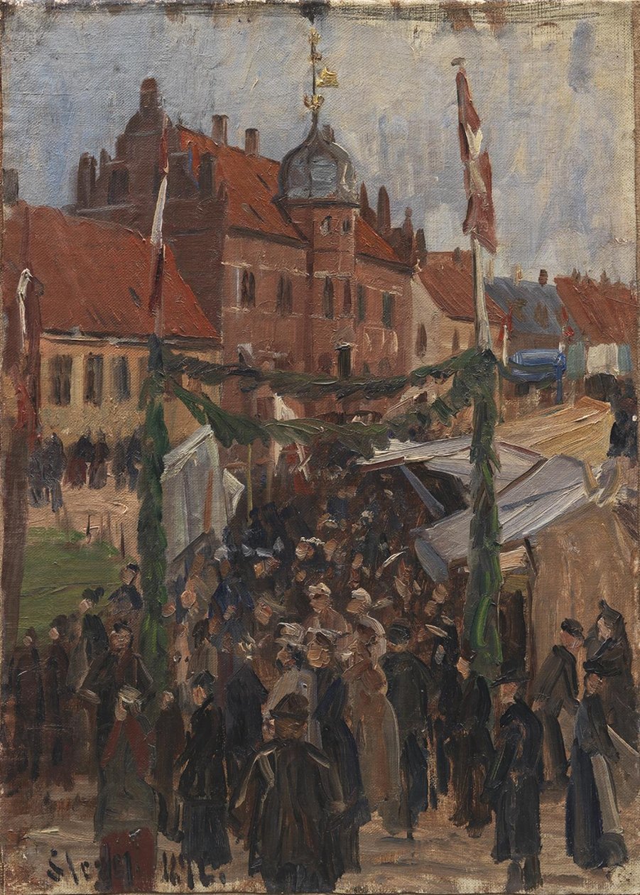 Mercado em Stege Torv de Albert Gottschalk