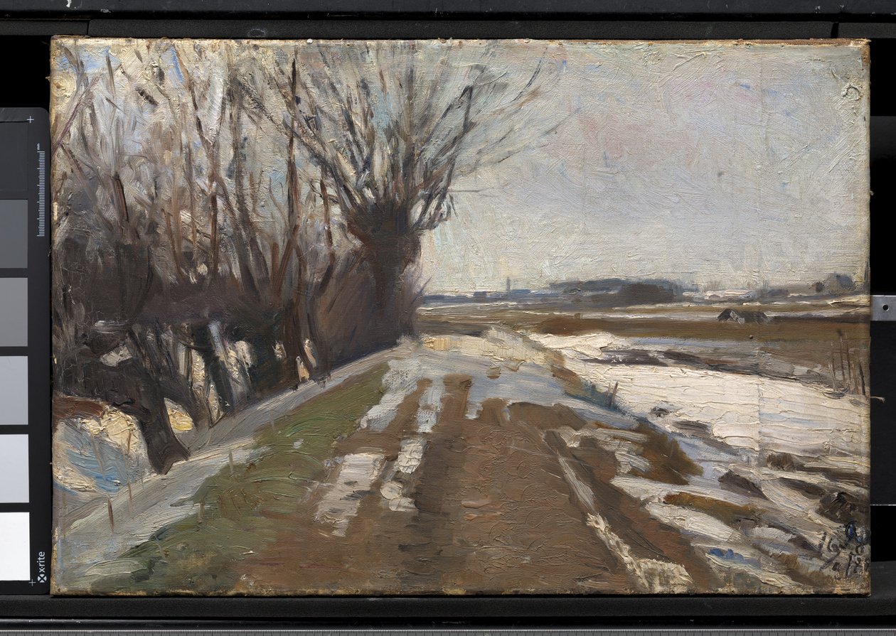 Paisagem de inverno. Utterslev perto de Copenhague de Albert Gottschalk