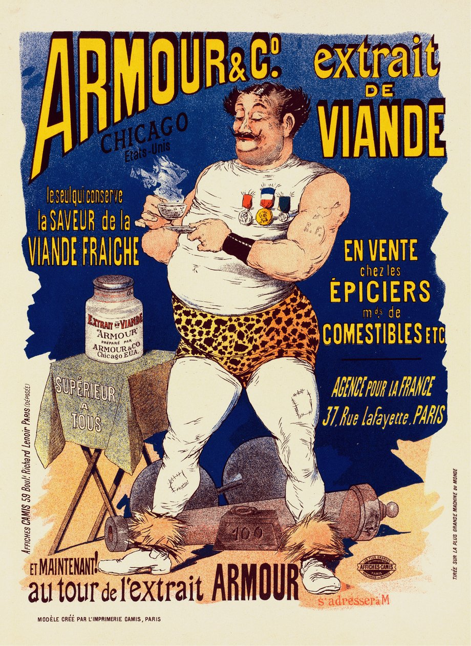 Extrato de Carne Armour & Co., 1891. de Albert Guillaume