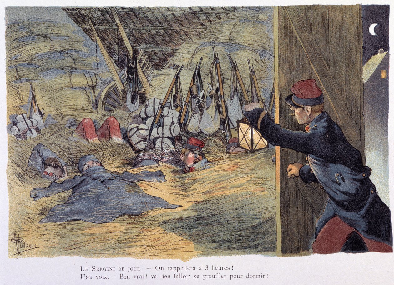 Dan la straille - em "Album militaire" de Albert Guillaume (1873-1942), por volta de 1900 de Albert Guillaume
