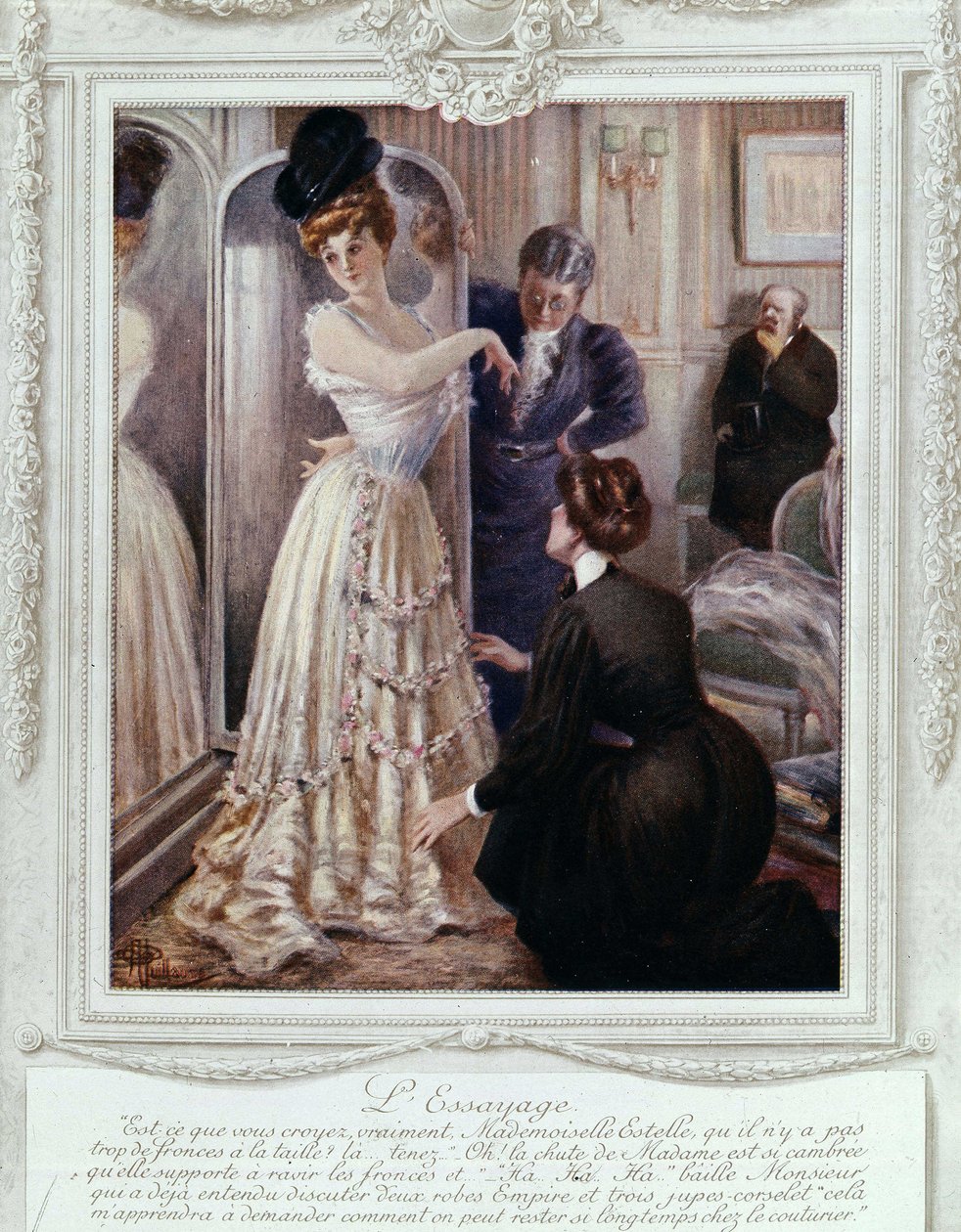 Cena de ajuste no correio, de Albert Guillaume (1873-1942), ca. 1895 de Albert Guillaume