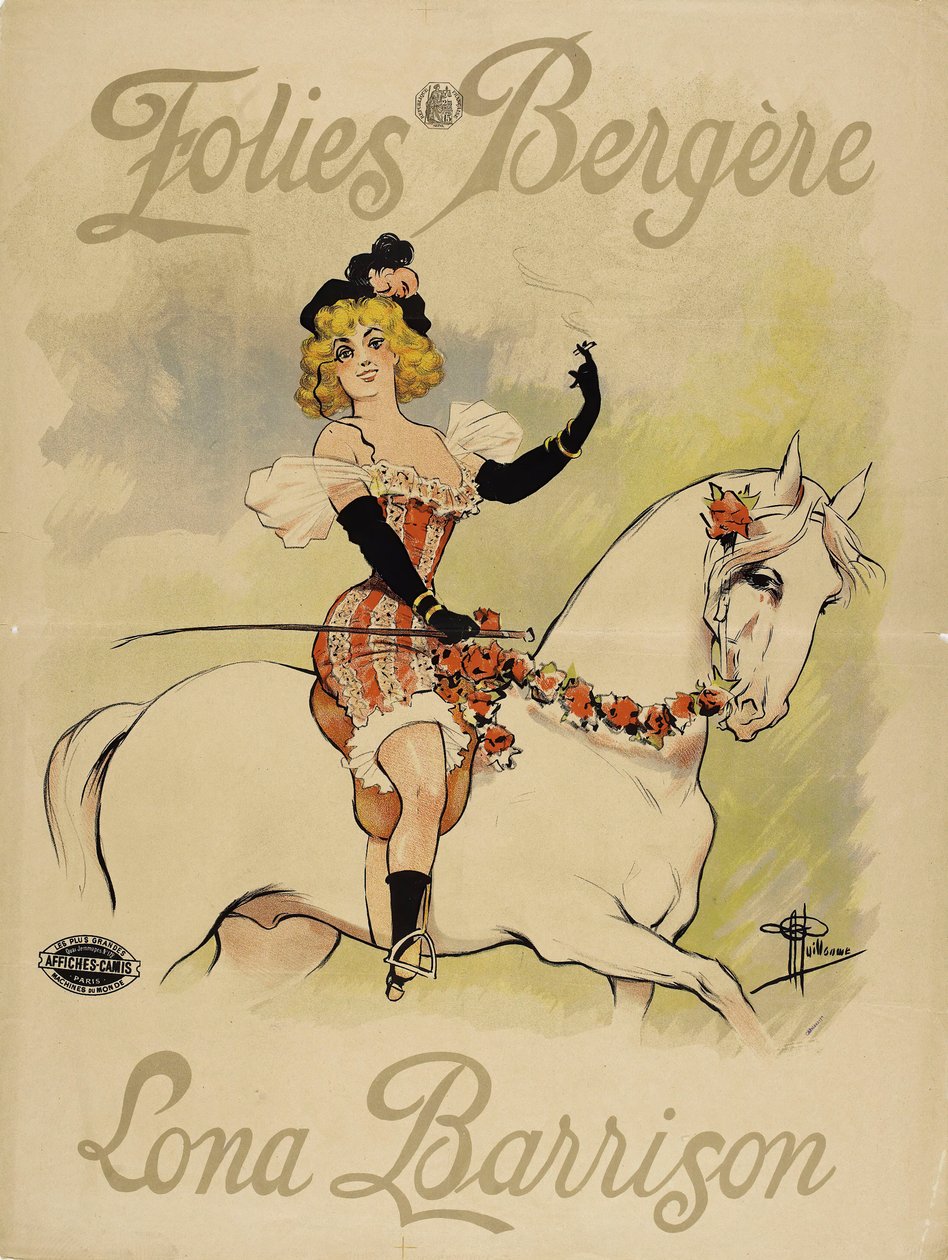 Folies Bergères. Lona Barrison, c. 1895. de Albert Guillaume