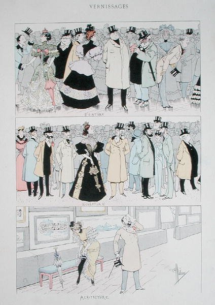 Galeria Aberturas, c.1900 (cor litho) de Albert Guillaume