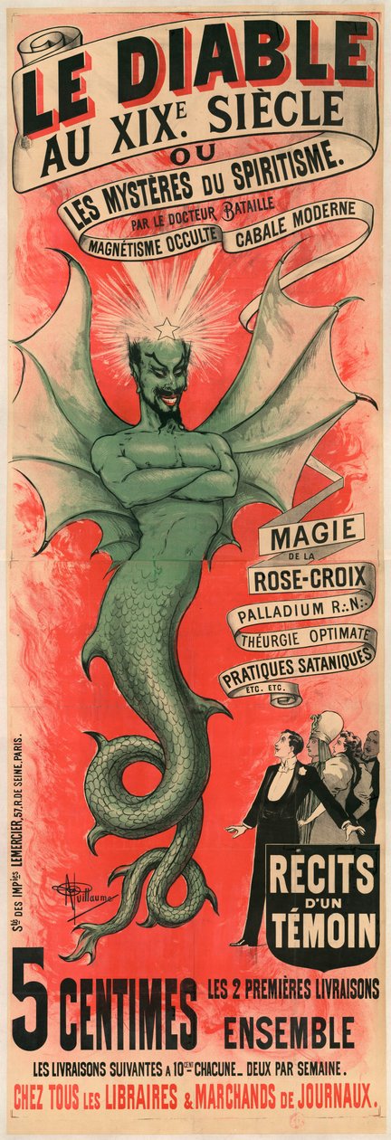 O Diabo no Século XIX ou os Mistérios do Espiritismo pelo Doutor Bataille, c. 1895. de Albert Guillaume