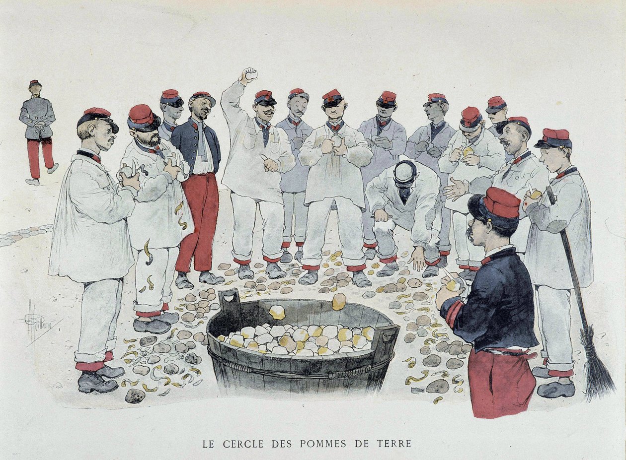 O círculo das batatas (chore de pluche) - em "Mes campagnes", desenho de Guillaume, Paris, Ed. Simonis Empis de Albert Guillaume
