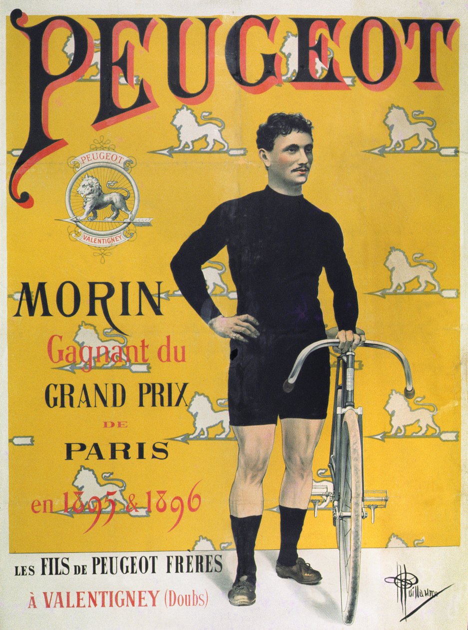 Cartaz publicitário dos ciclos &39;Peugeot&39;, 1896 de Albert Guillaume