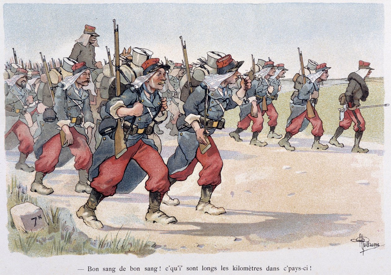 Regiment en marche - em "Album militaire" de Albert Guillaume (1873-1942), ca. 1900 de Albert Guillaume