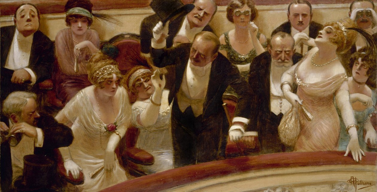 Os retardatários, ca. 1914 (óleo sobre tela) de Albert Guillaume