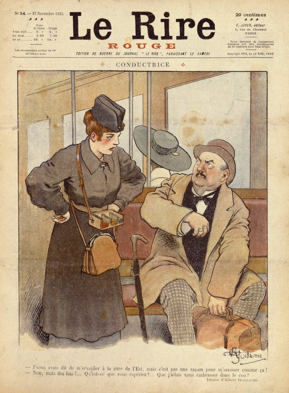 O maestro de trem, desenho animado de The Red Laughter, 27 de novembro de 1915 de Albert Guillaume