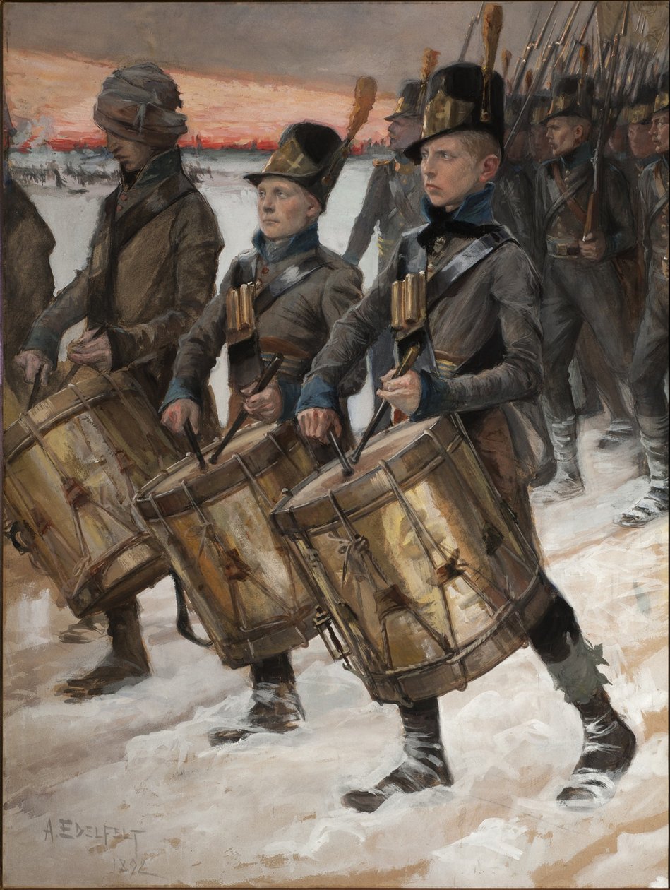 Marcha do Regimento Pori Marte de Pori, 1892 de Albert Gustaf Aristides Edelfelt