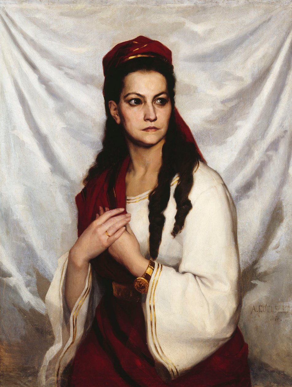 Retrato da atriz Hedvig Charlotta Raa-Winterhjelm 1838-1907, 1876. de Albert Gustaf Aristides Edelfelt