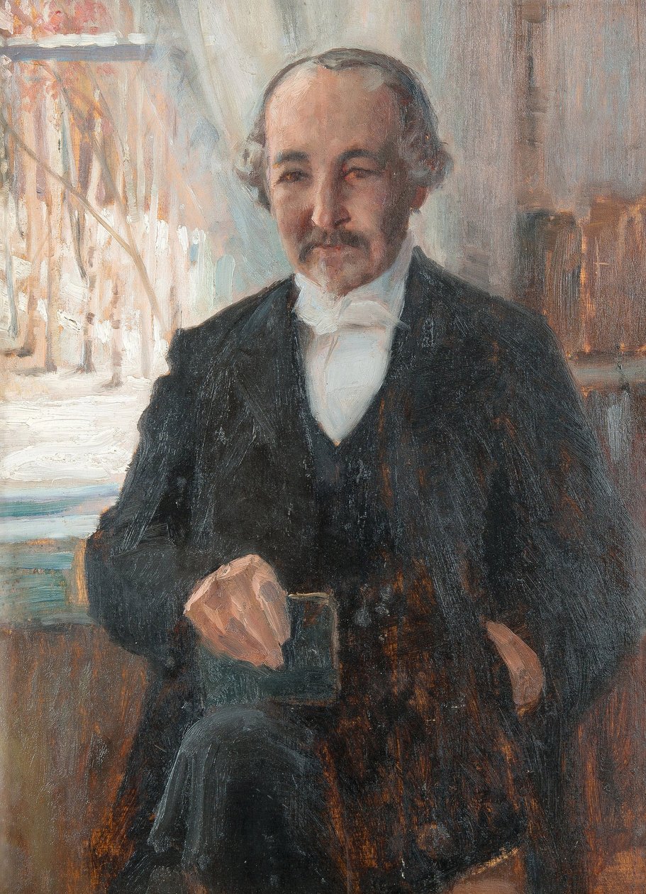 Retrato do poeta Zacharias Topelius 1818-1898 de Albert Gustaf Aristides Edelfelt
