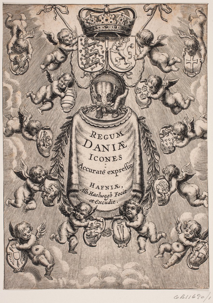 Titelblad til "Os Reis da Dinamarca Icons", 1646 de Albert Haelwegh