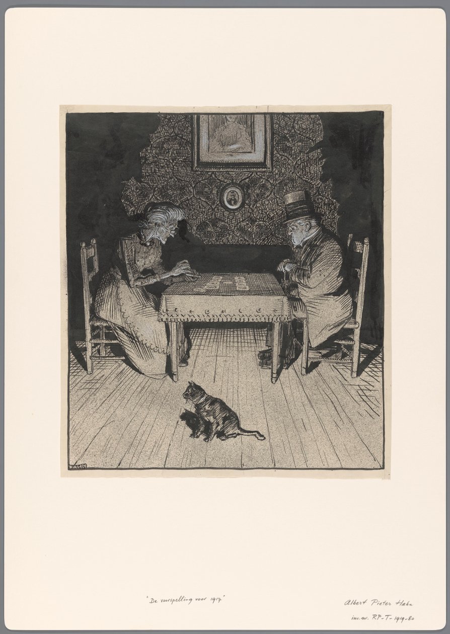 Projecto de caricatura política: A Predição para 1917 de Albert Hahn (I)