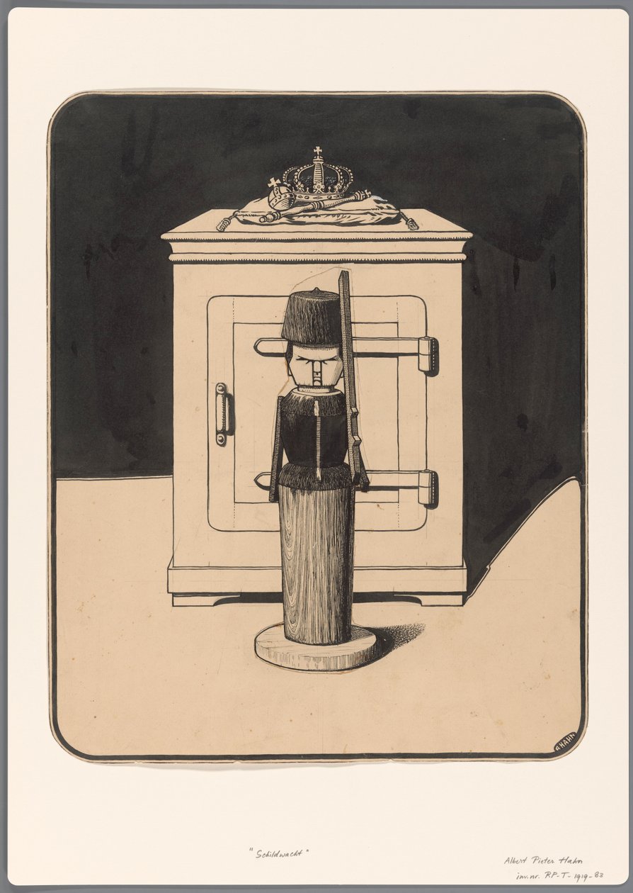 Desenho para uma caricatura política: A sentinela de madeira de Albert Hahn (I)