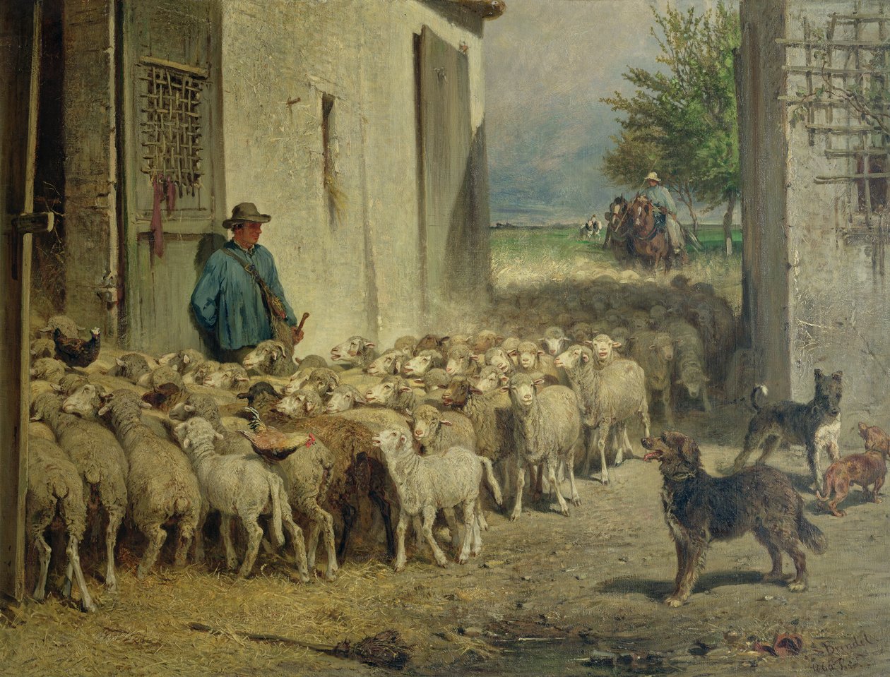 Volte para o redil de 1860 de Albert Heinrich Brendel