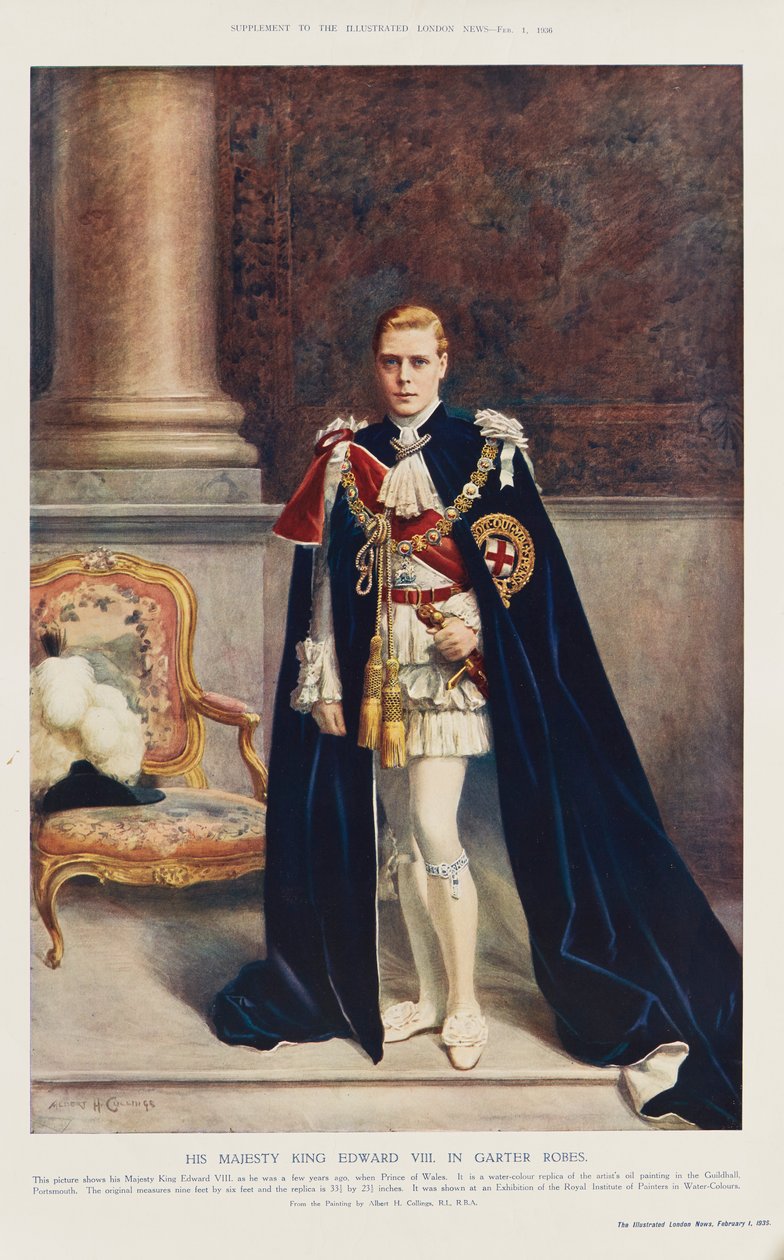 O Rei Eduardo VIII como Príncipe de Gales de Albert Henry (after) Collings