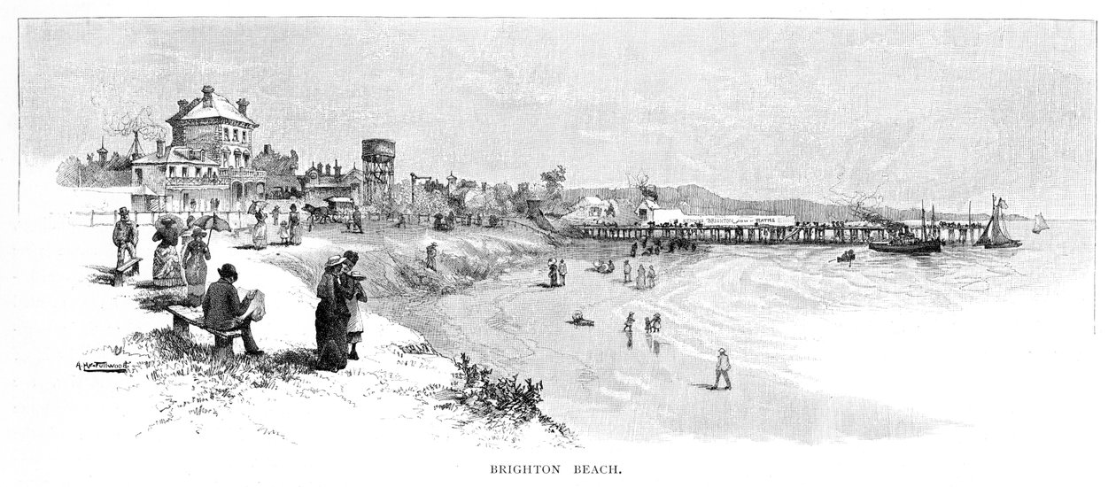 Brighton Beach, Melbourne, Victoria, Austrália, 1886. de Albert Henry Fullwood