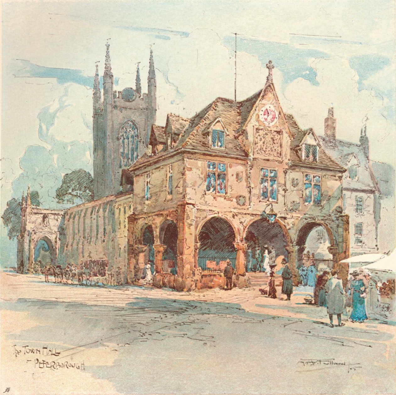 A Câmara Municipal, Peterborough, c1909 de Albert Henry Fullwood