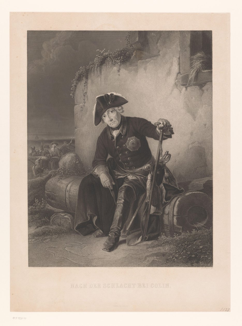 Frederico o Grande após a Batalha de Colin
Nach der Schlacht bei Colin (título sobre o objecto) de Albert Henry Payne