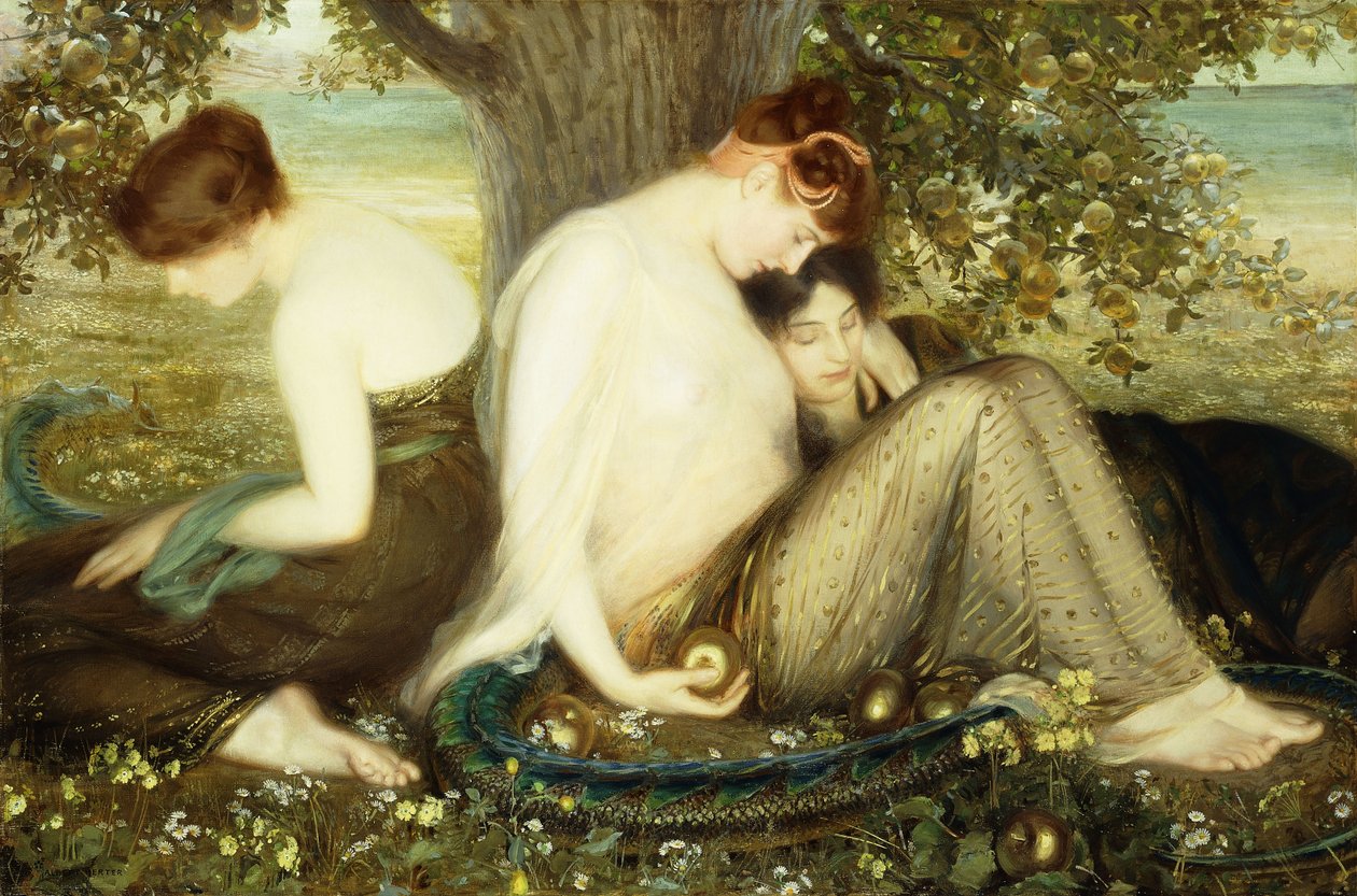 Jardim das Hespérides, c.1900 (óleo sobre tela) de Albert Herter