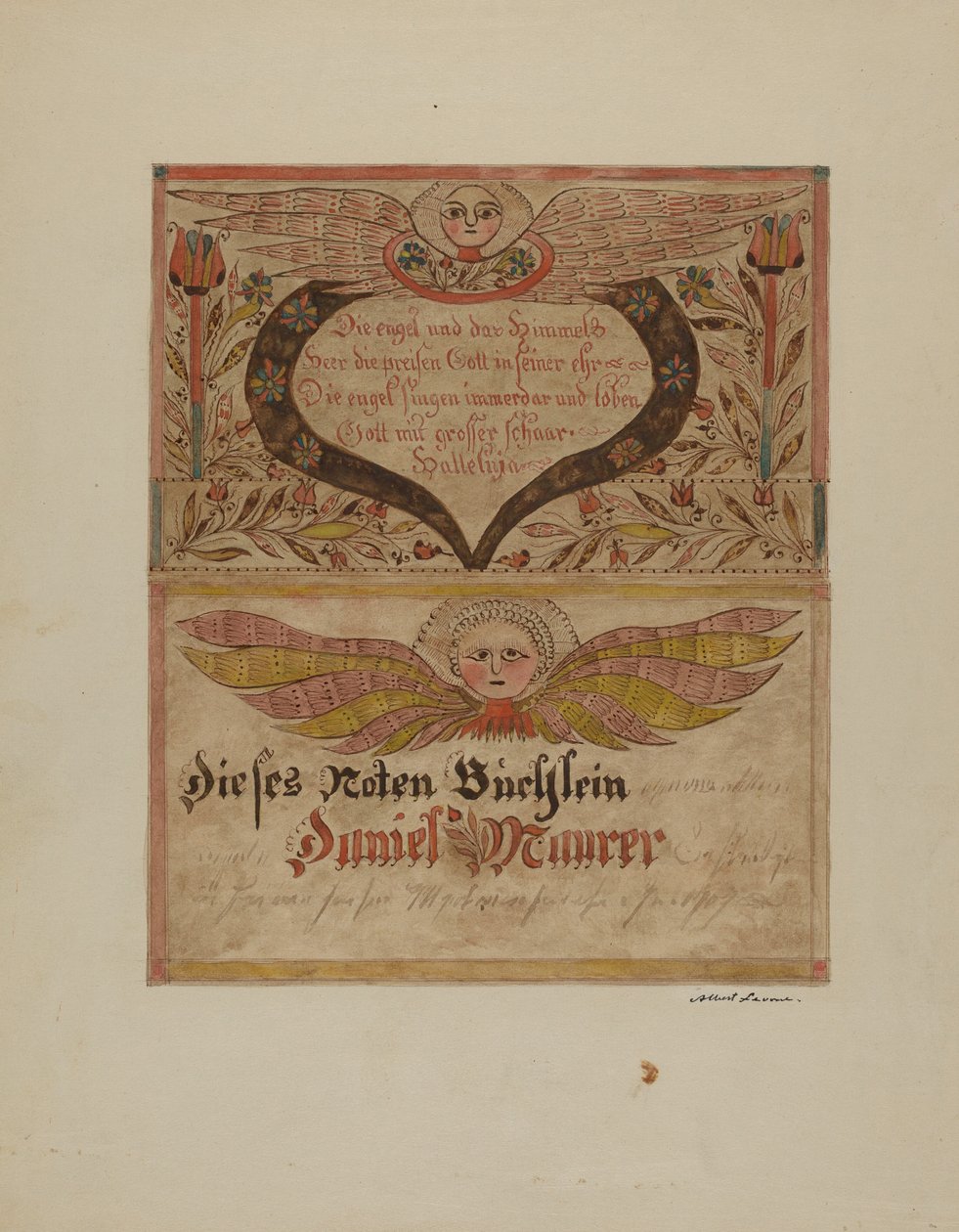 Manuscrito e Miniatura, c. 1937. de Albert J. Levone