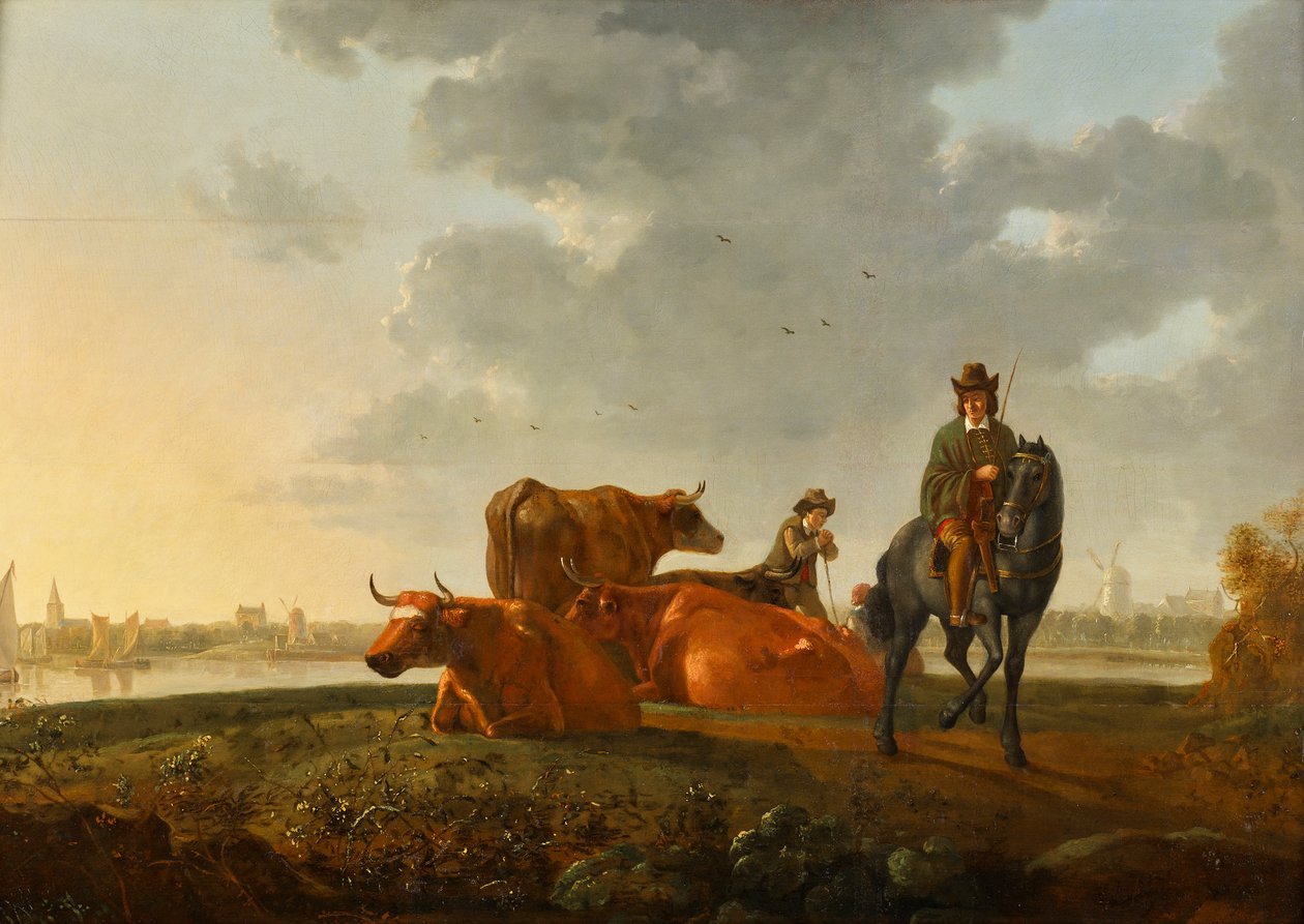 pasto à beira do rio de Albert Jacobsz Cuyp