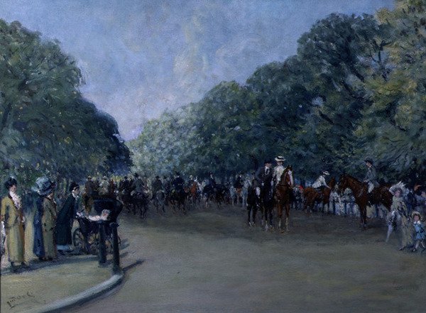 Rotten Row, Hyde Park (óleo sobre tela) de Albert Jnr. Ludovici