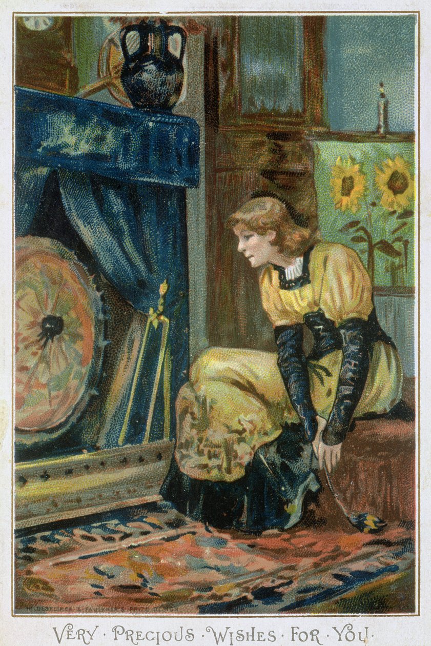 Desejos Muito Preciosos Para Você, Cartão De Natal Vitoriano, publicado por Hildesheimer und Faulkner, Londres, c.1880 de Albert Jnr. Ludovici