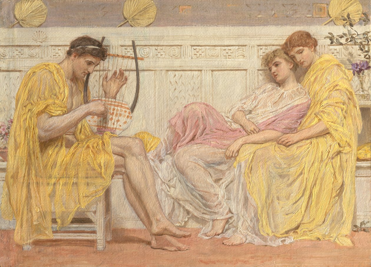 Um músico, c. 1867. de Albert Joseph Moore