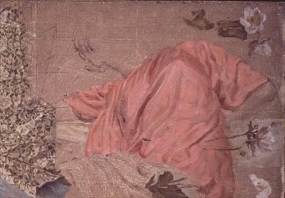 Estudo de uma Figura Drapeada e Flores de Albert Joseph Moore