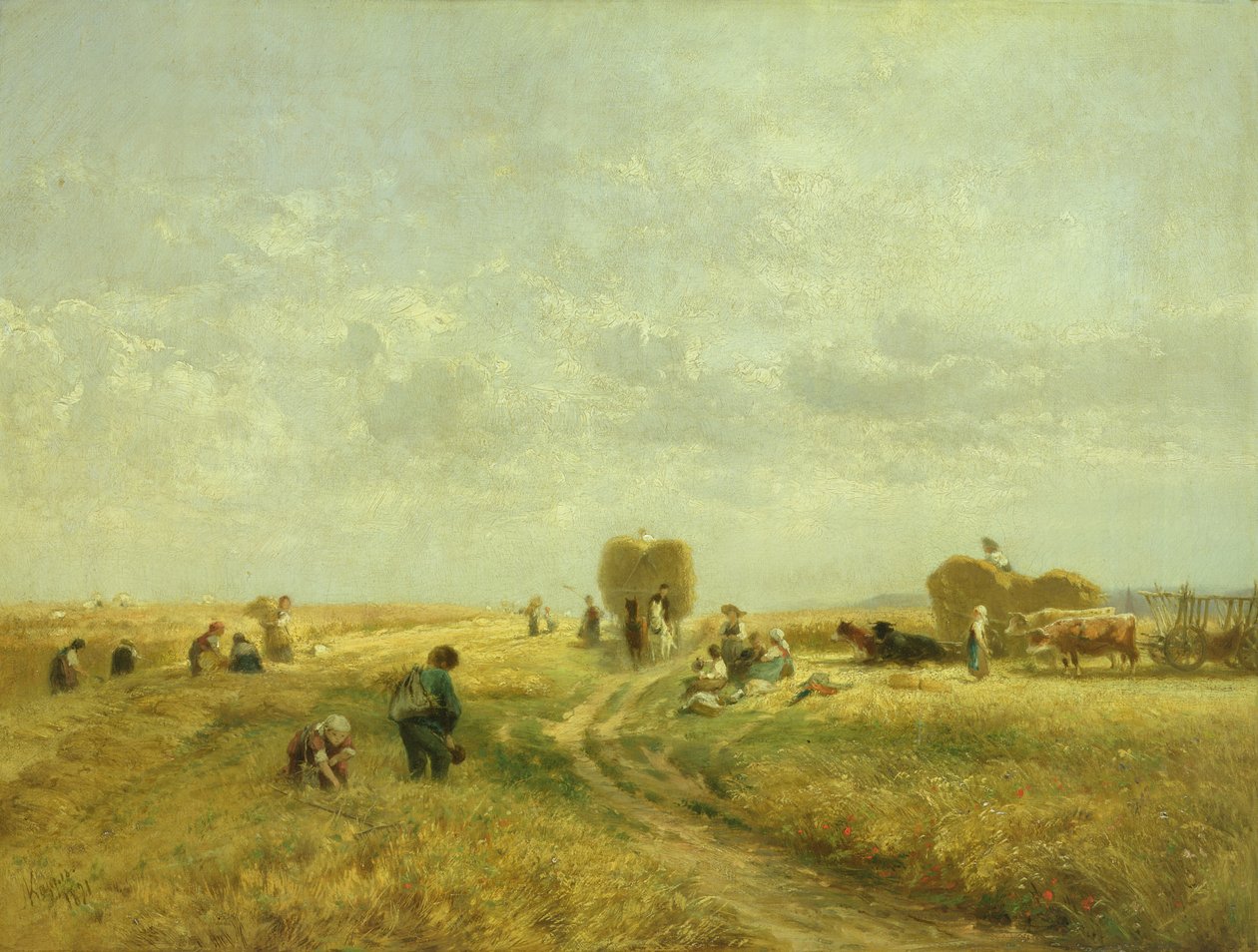 Hora da Colheita, 1871 de Albert Kappis