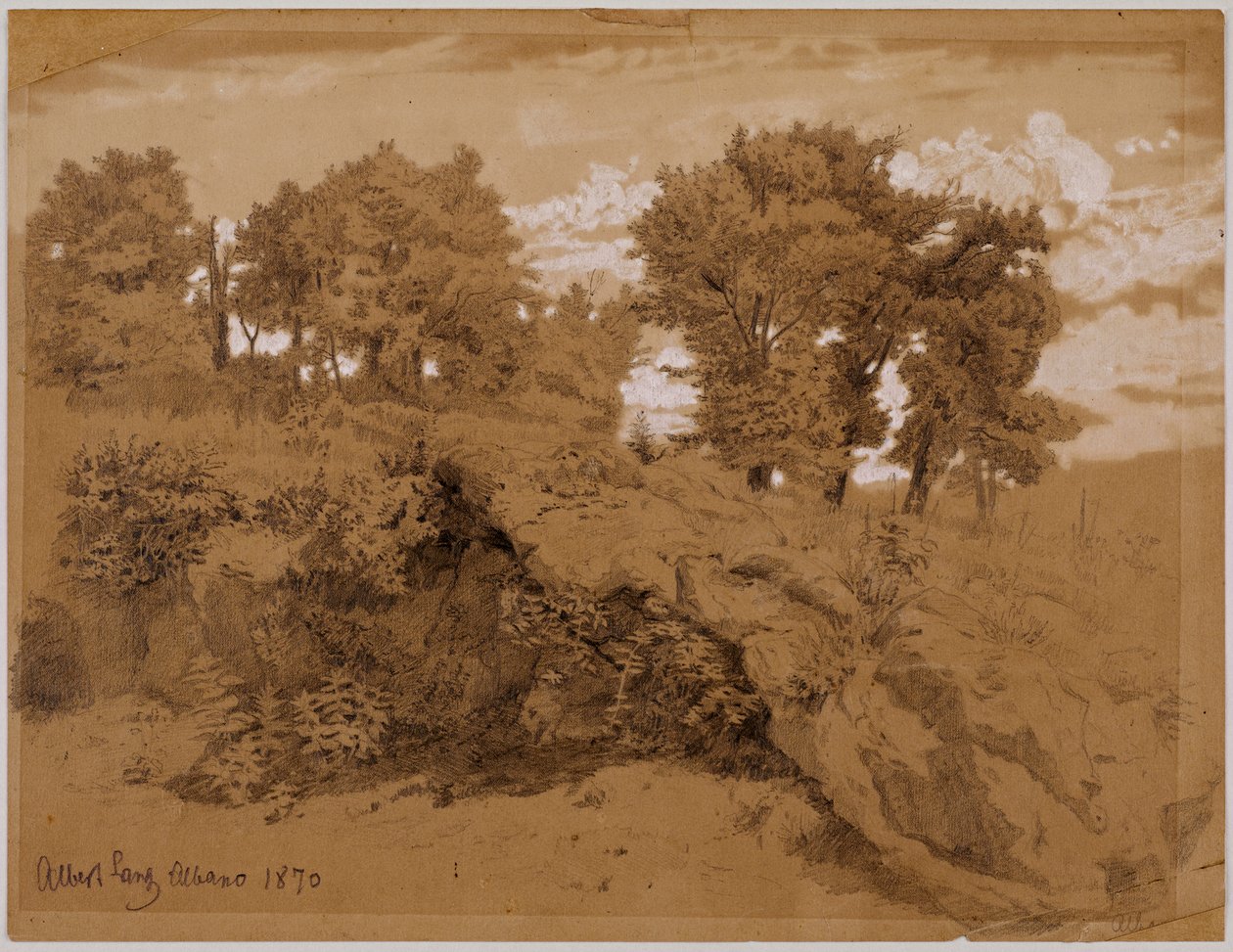 Estudo paisagístico da Itália de Albert Lang
