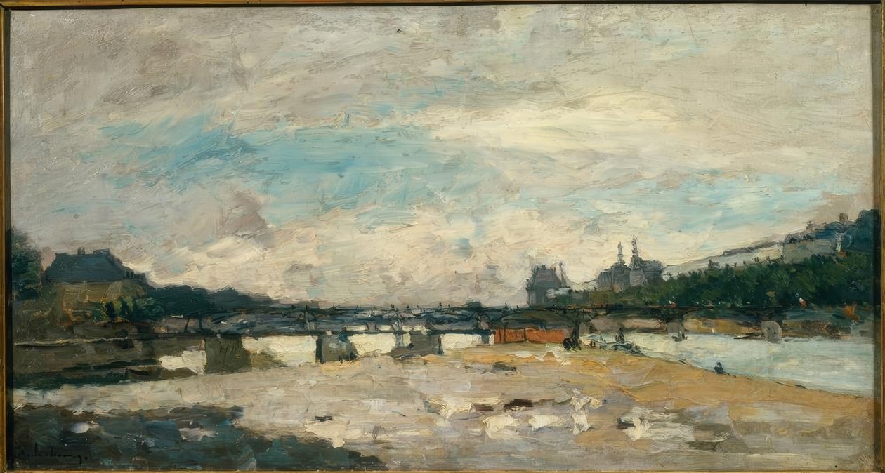 Banco Sena em Paris, depois da tempestade de Albert Lebourg