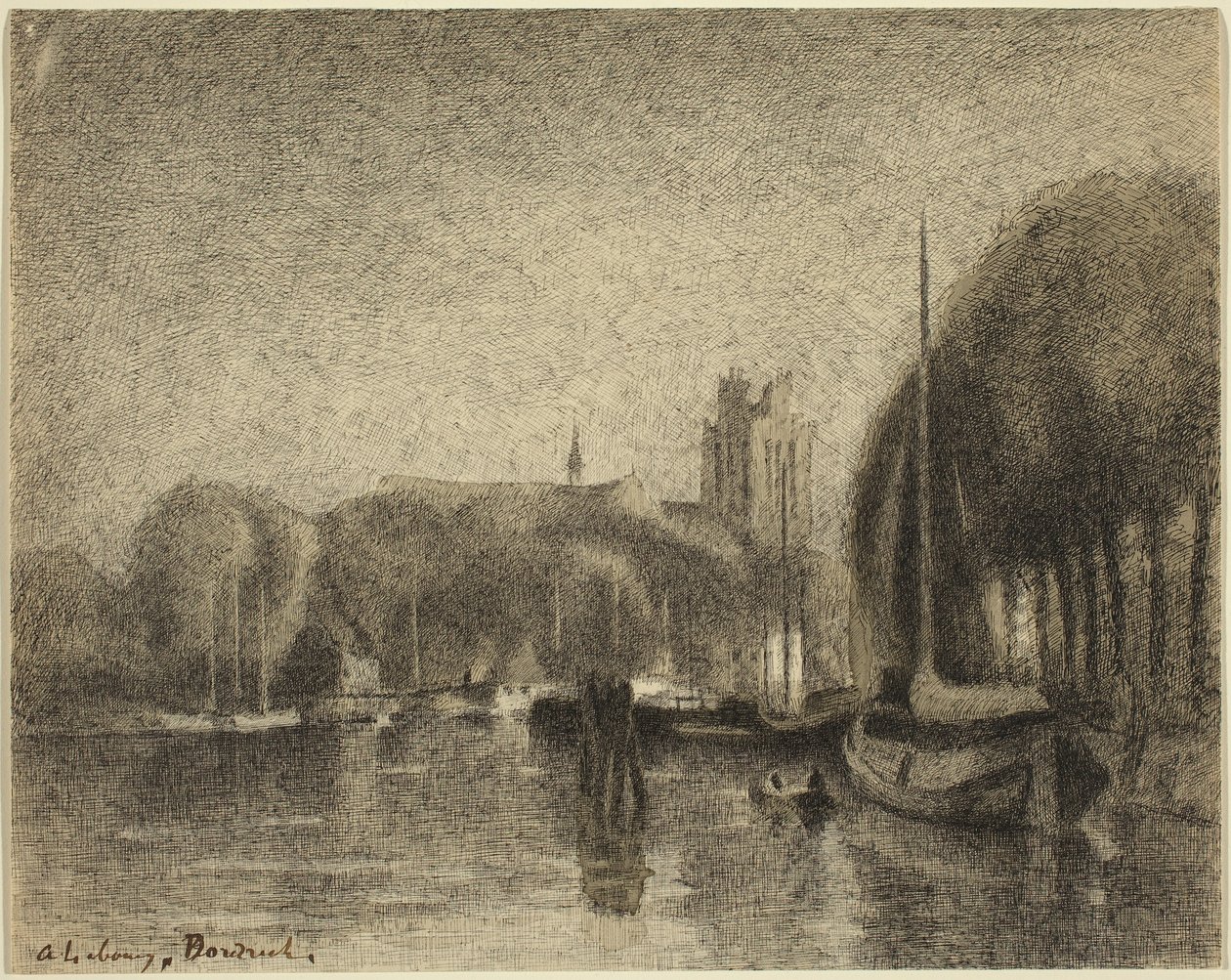 Porto em Dordrecht de Albert Lebourg