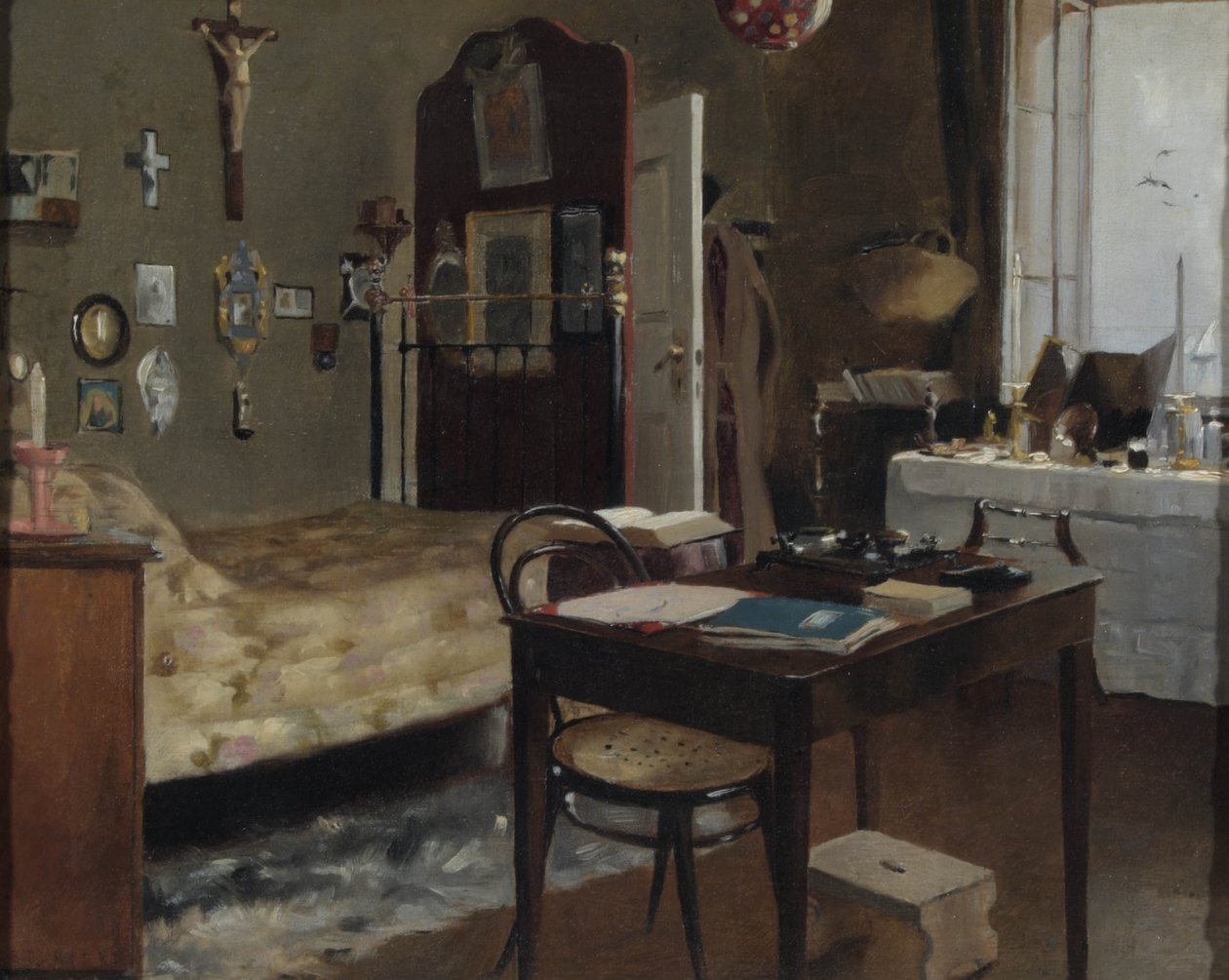Interior do quarto de Sir Richard Burton, 1889 de Albert Letchford