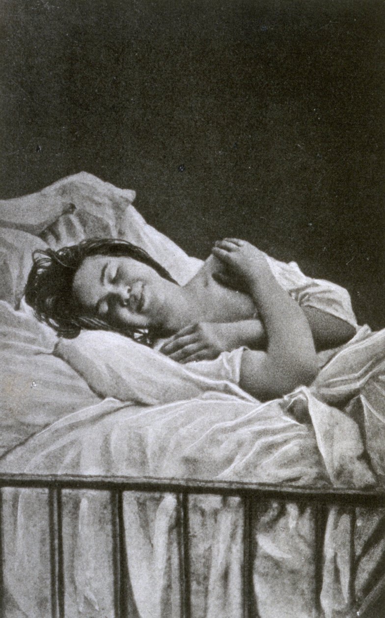 Jovem mulher tendo um ataque de histeria, 1878 de Albert Londe