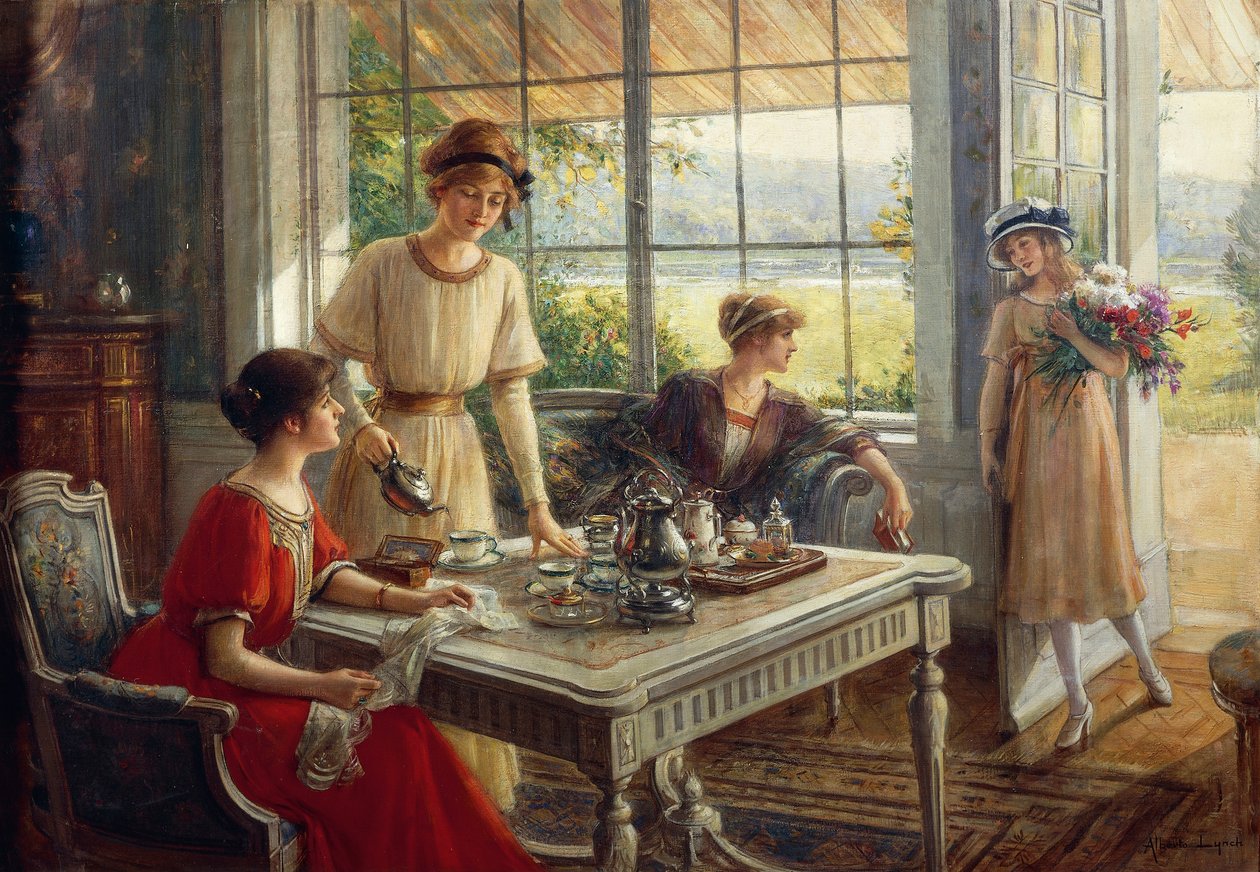 Mulheres tomando chá, de Albert Lynch (1851-1912) de Albert Lynch