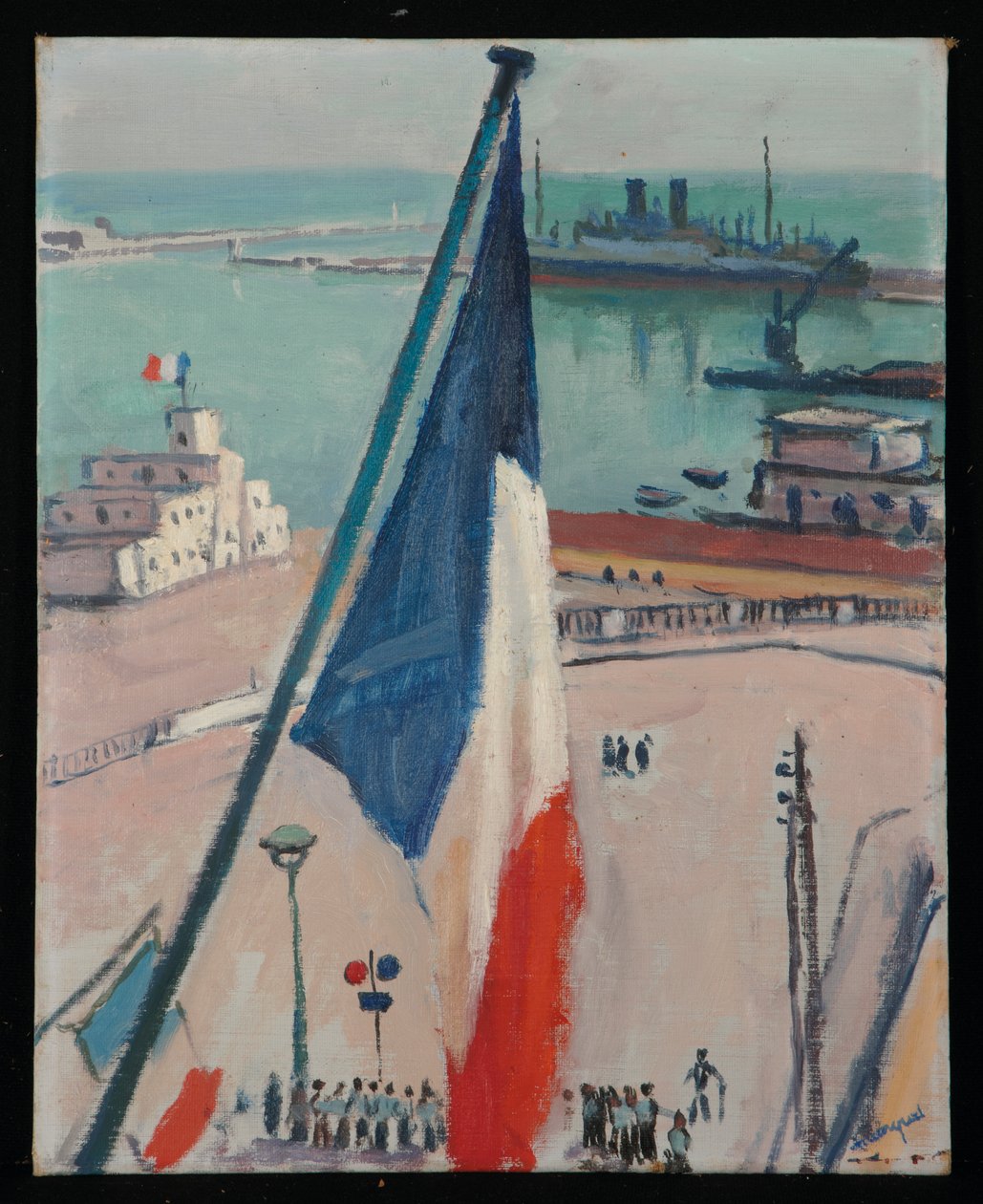 Alger, as bandeiras (óleo no quadro do artista) de Albert Marquet
