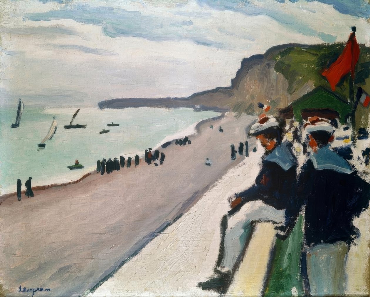 Na praia de Fecamp de Albert Marquet