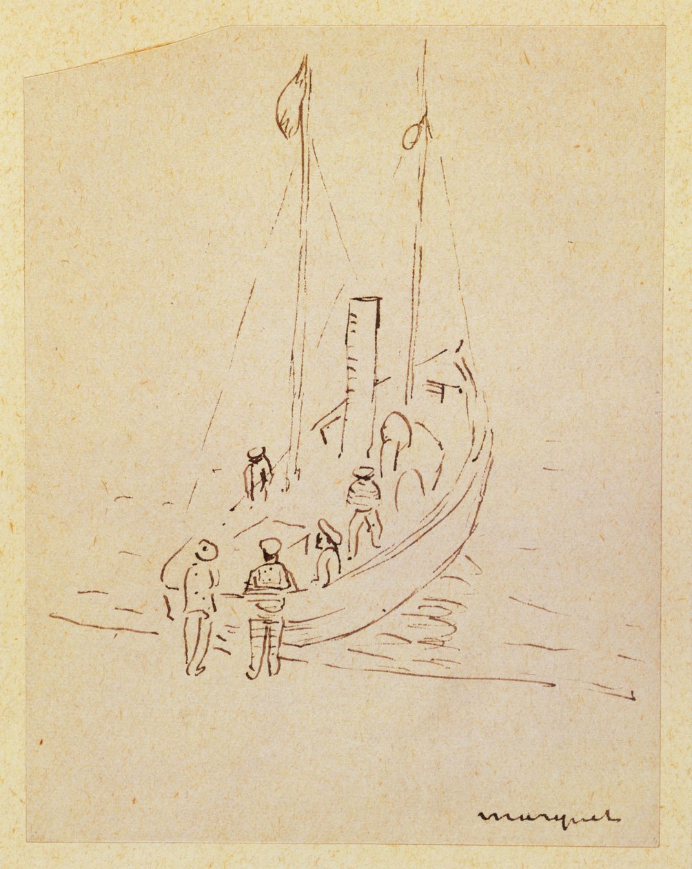 Barco (lápis sobre papel) de Albert Marquet