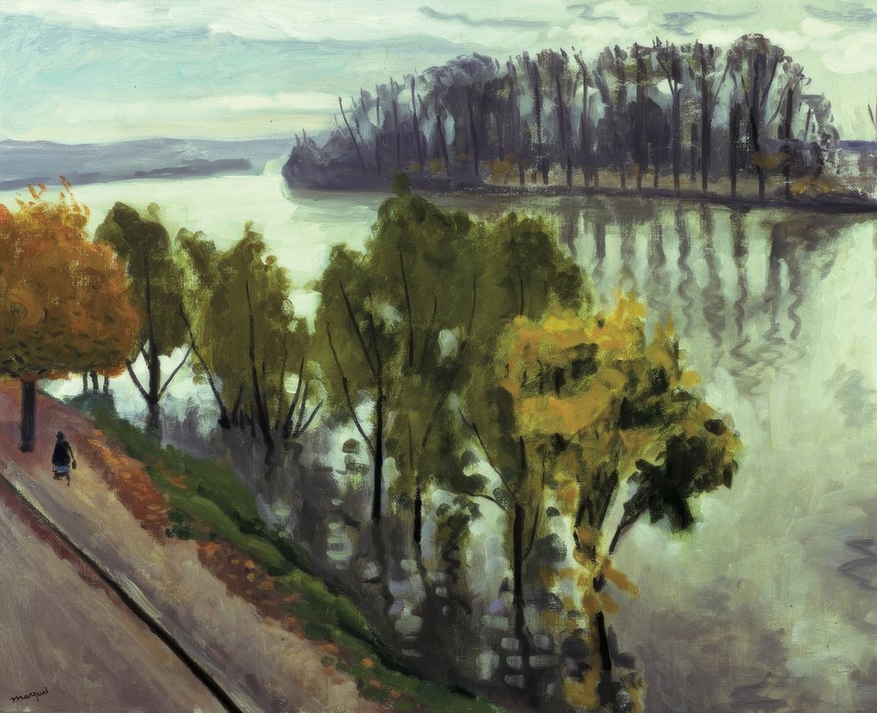 O rio Sena ao passar pela Frette de Albert Marquet