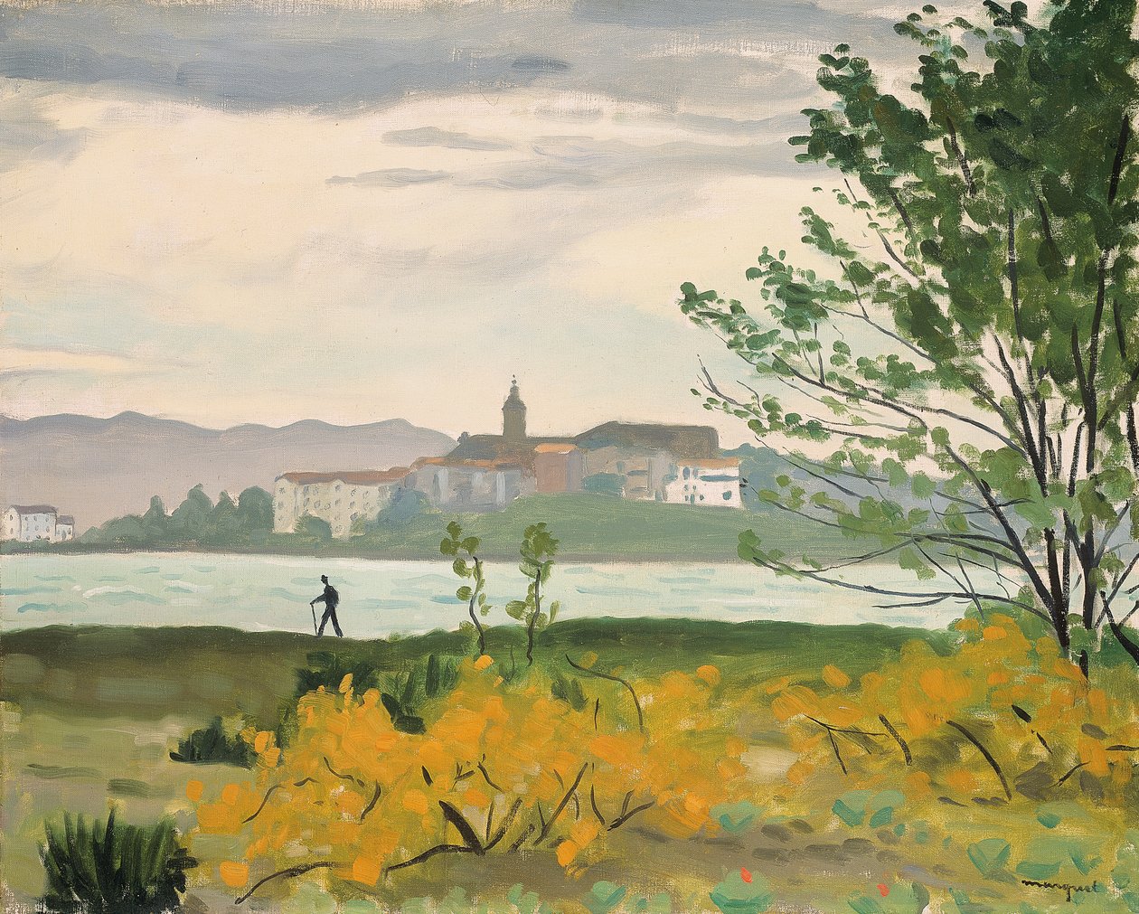 Fontarabia, vista de Hendaye, O Caminhante de Albert Marquet
