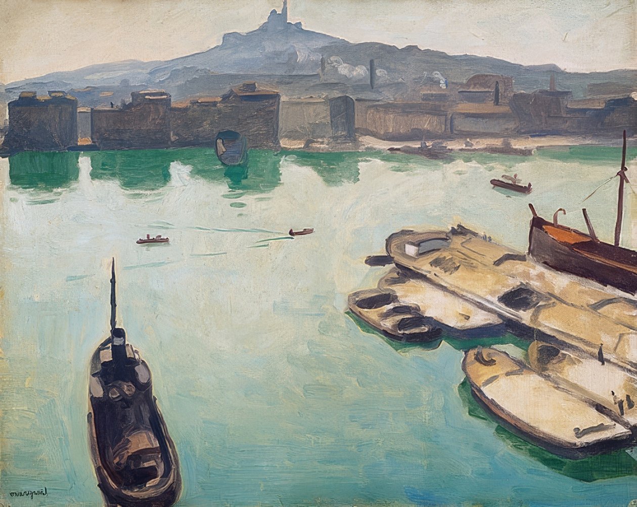Porto de Marselha. 1916 de Albert Marquet
