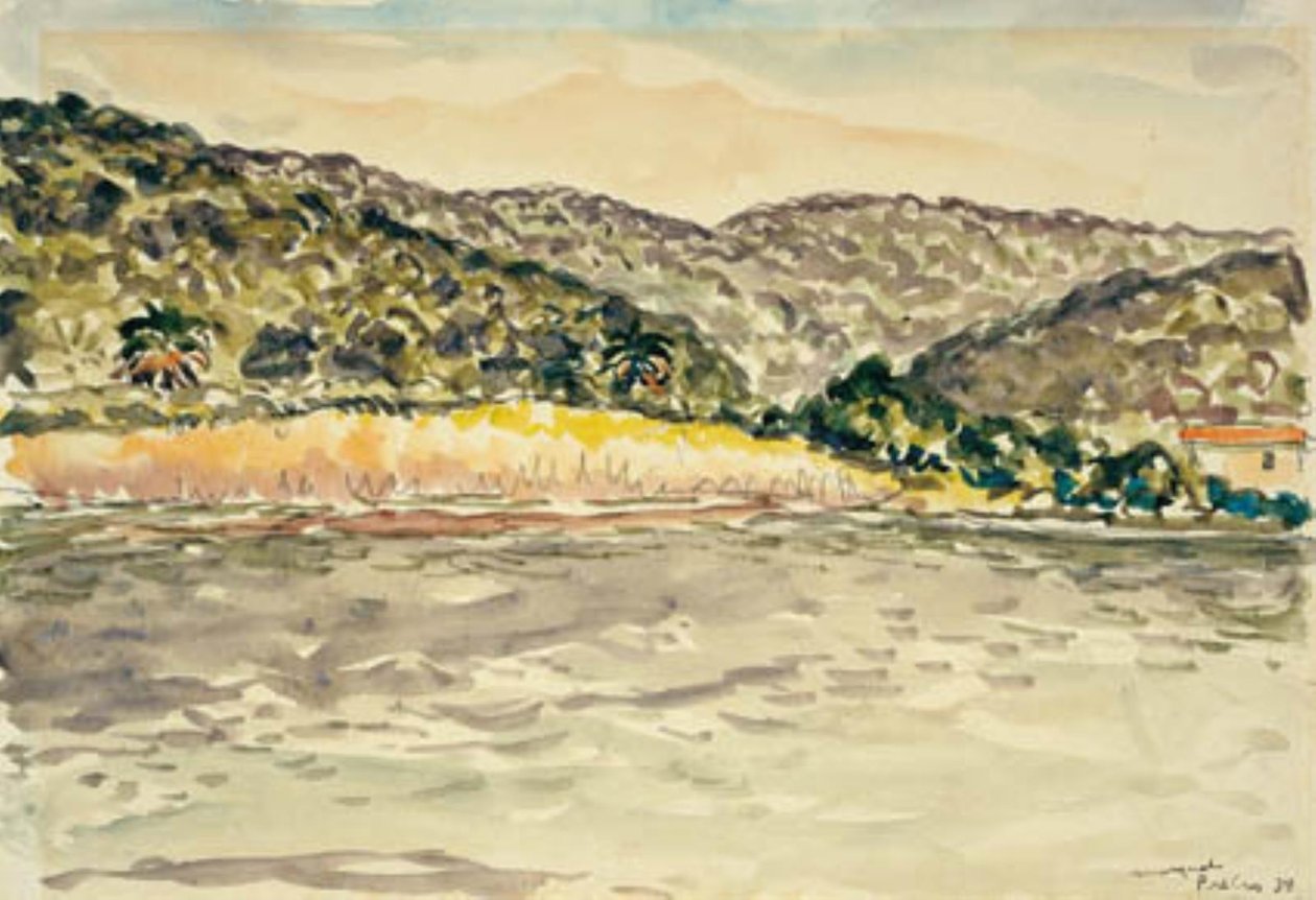Paisagem costeira na Île de Port Cros de Albert Marquet