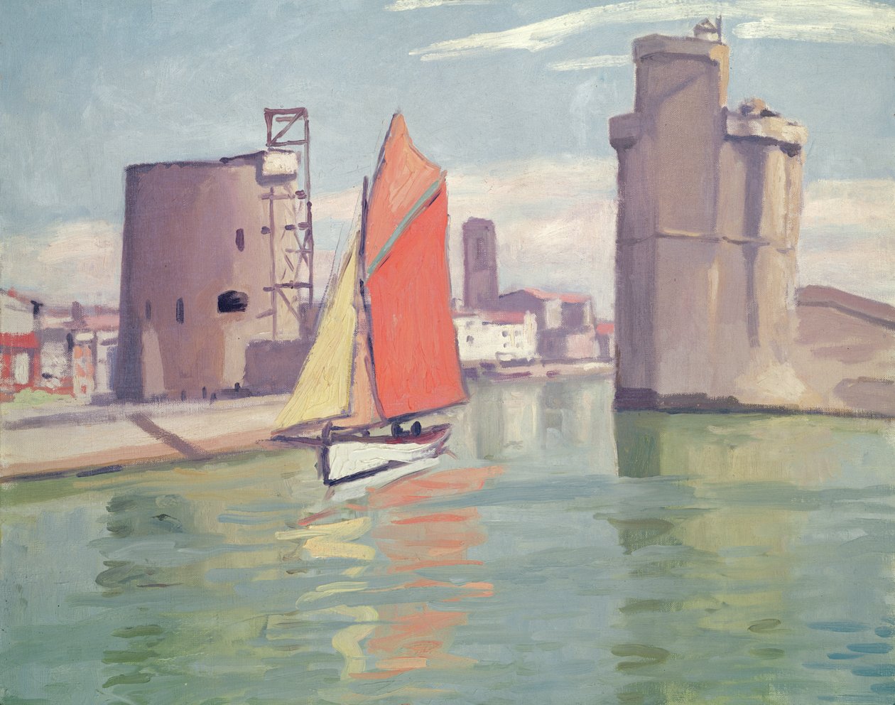 La Rochelle, as duas torres do antigo porto vistas do porto exterior de Albert Marquet