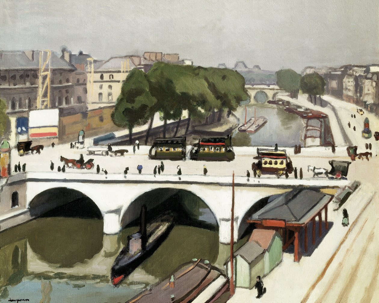 A Pont Saint Michel em Paris. Pintura de Albert Marquet (1875-1947) de Albert Marquet