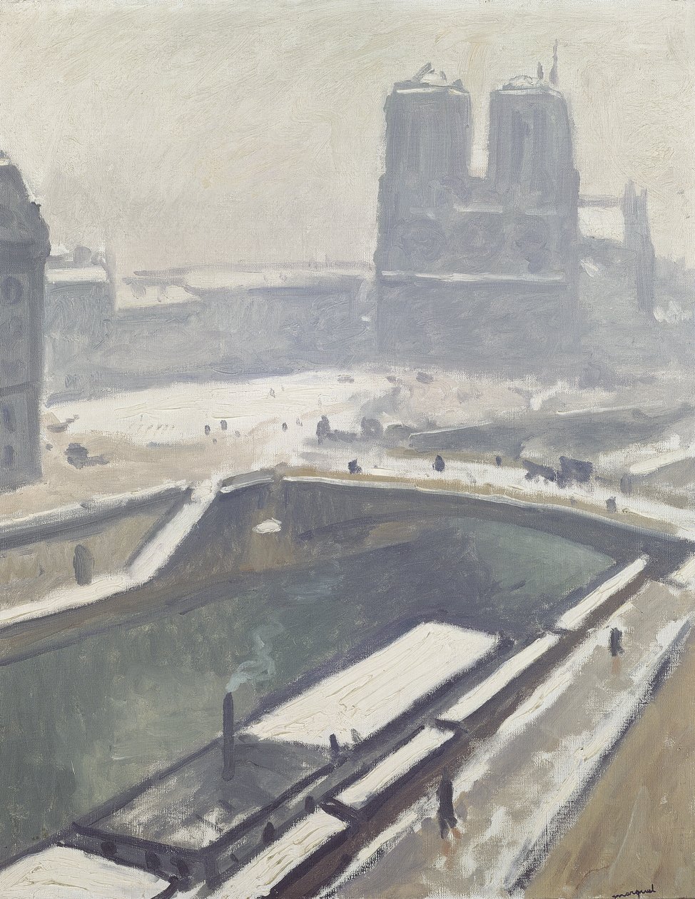 Notre Dame in the Snow, depois de 1912 (óleo sobre tela) de Albert Marquet