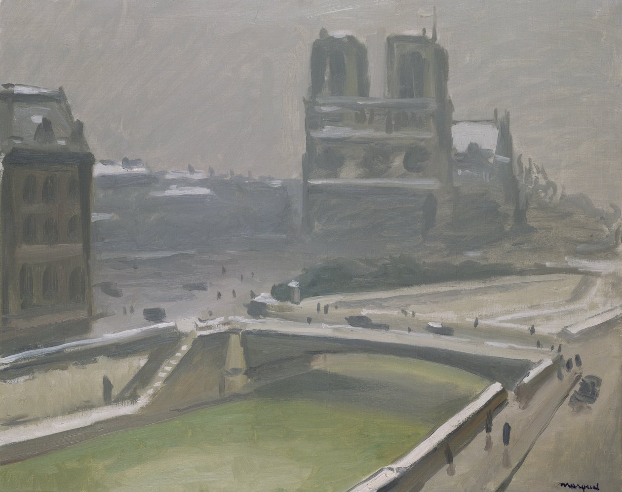Notre Dame in the Snow, depois de 1912 (óleo sobre tela) de Albert Marquet