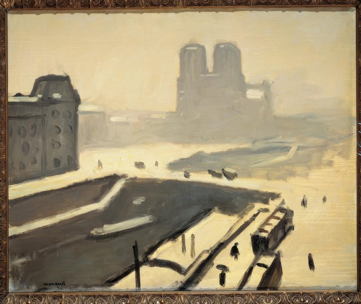 Paris no inverno (Ponte Saint-Michel de Albert Marquet